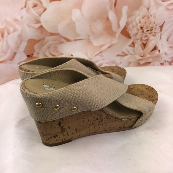 Bp wedges elastic straps shoes heels size 7.5 - Picture 4 of 8